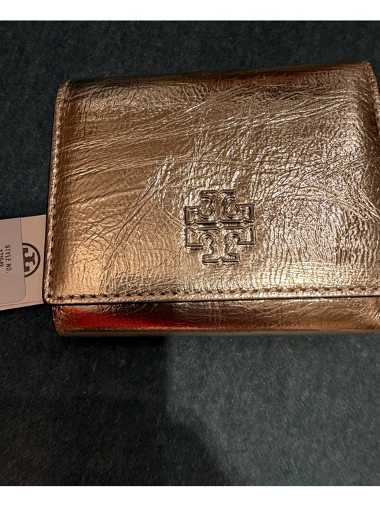 Tory Burch Handbags - Tory Burch Metallic gold Compact Wallet Thea new with tag(limited time sale)